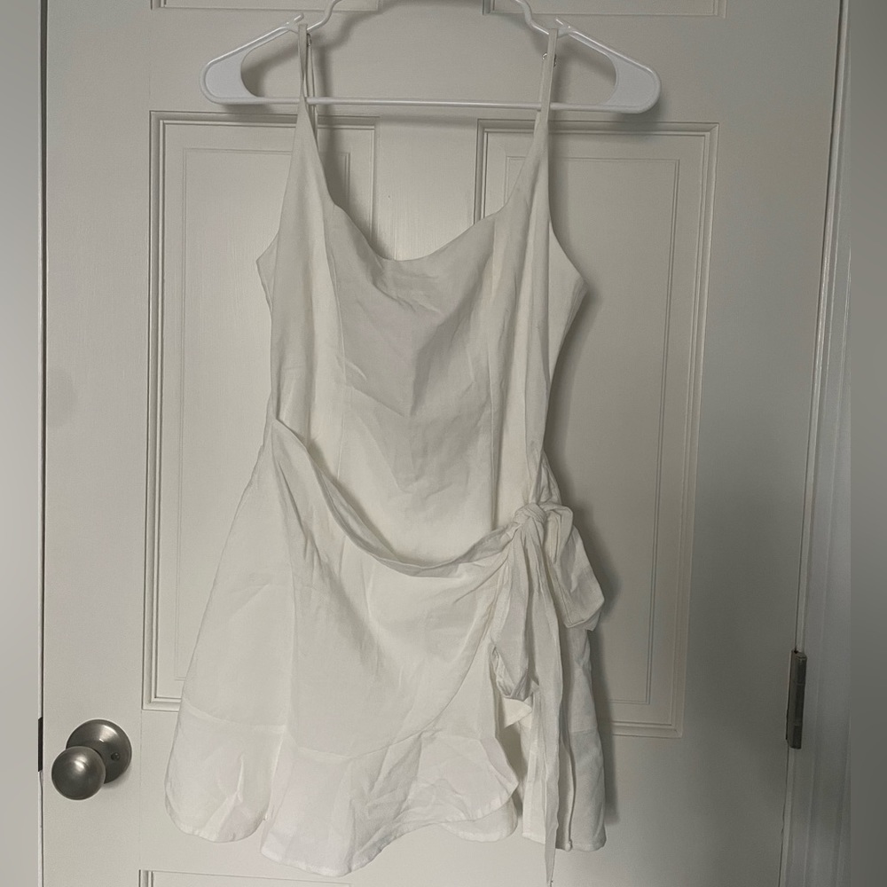 Princess Polly Wrap Dress - Size 4 in White